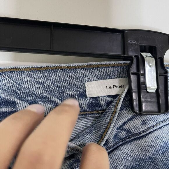 FRAME Le piper medium wash richlake frayed hem high waist jeans size US 27 - Picture 4 of 7